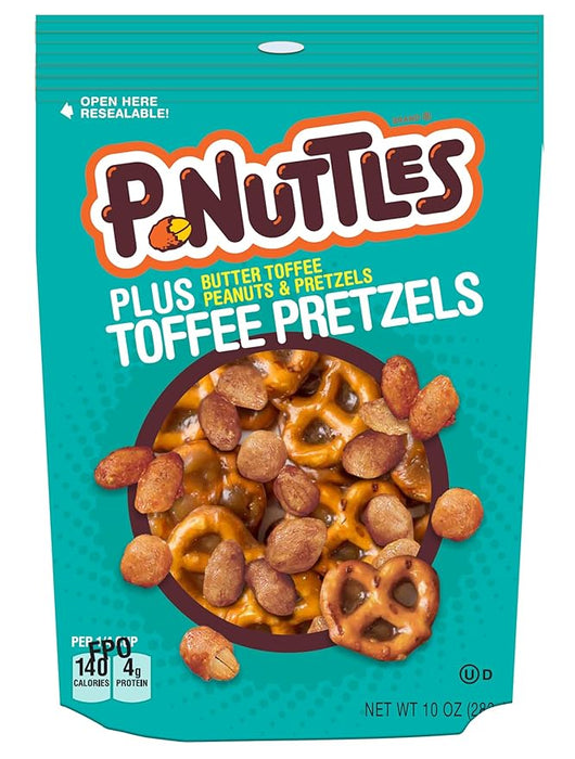 P-Nuttles Plus Toffee Pretzels Butter Toffee Peanuts Snack Mix