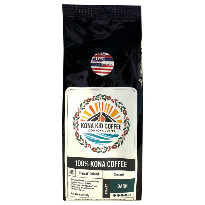 Kona Kid 100% Kona Coffee - Medium and Dark Roast: Hawaiian Coffee