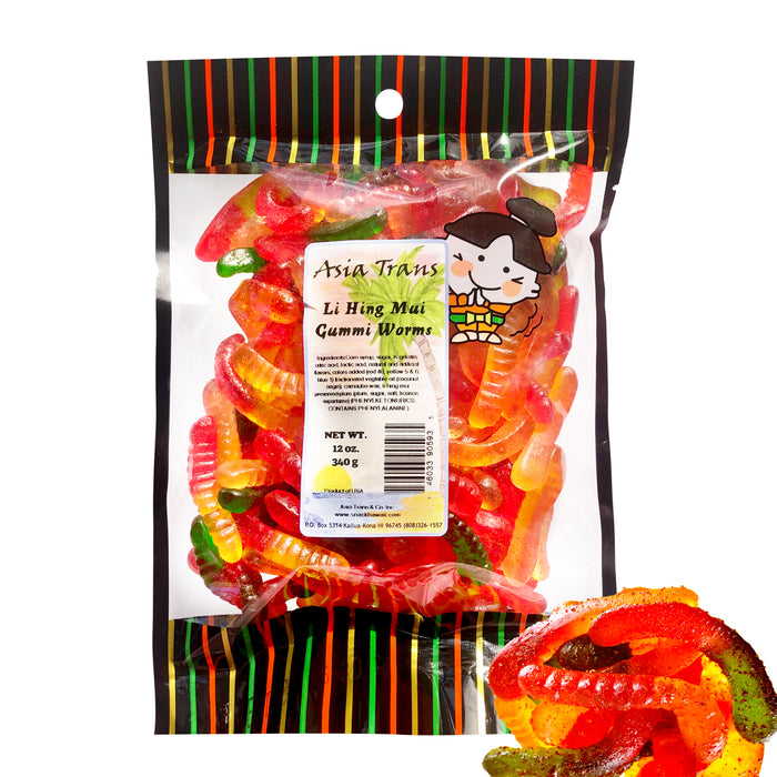 Li Hing Mui Gummi Worms - 3.5 oz