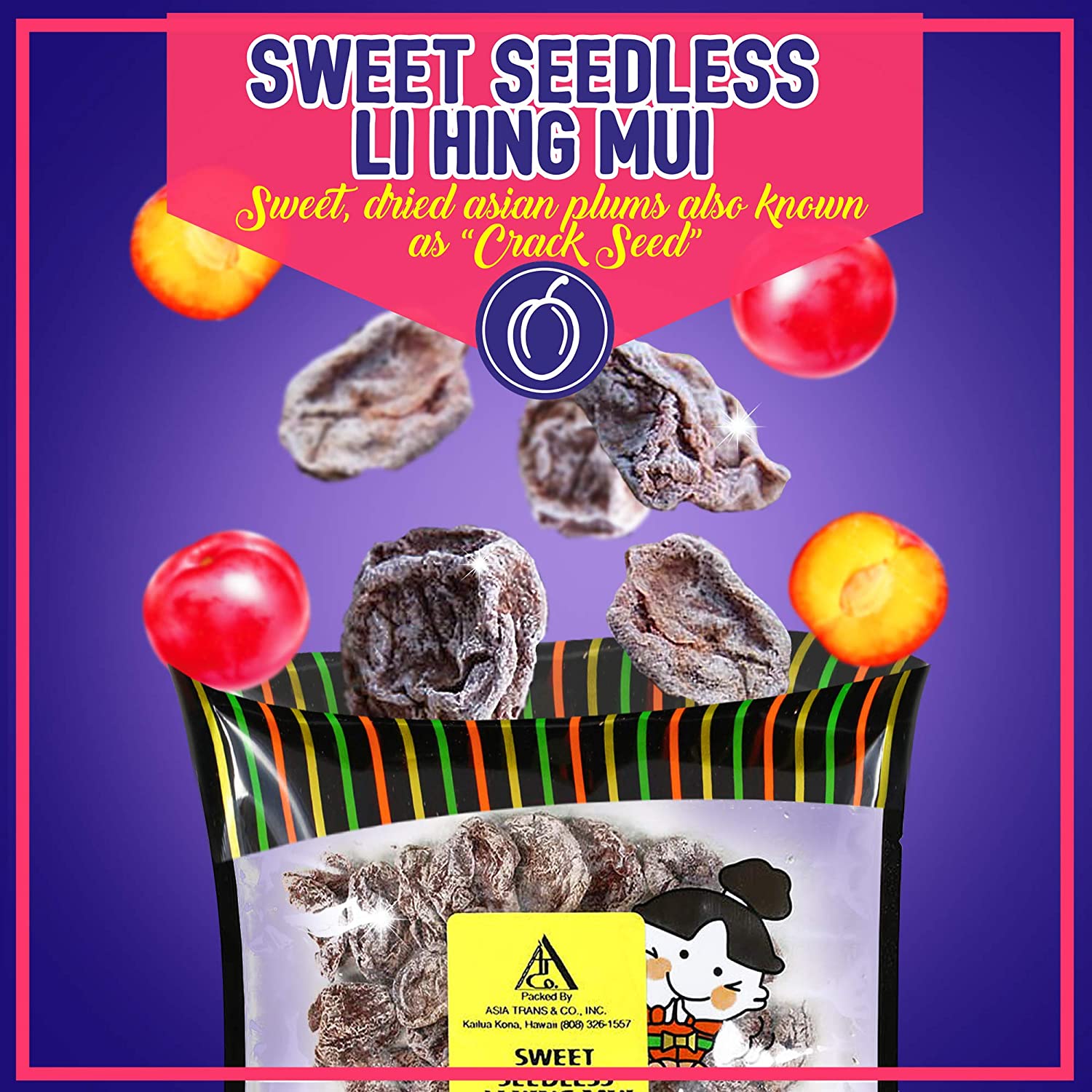 Sweet Seedless Li Hing Mui: Dried Plum